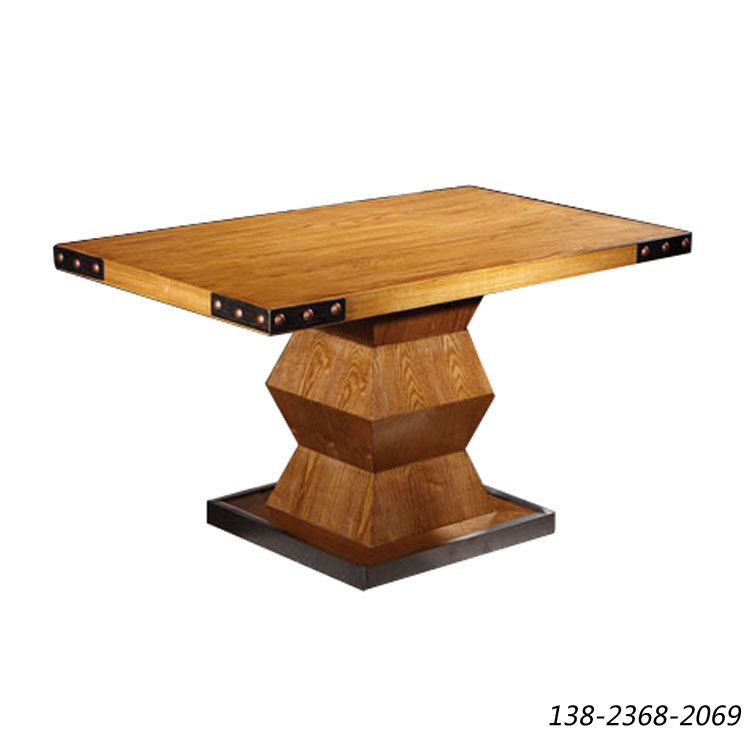 loft餐桌，水曲柳木皮桌子